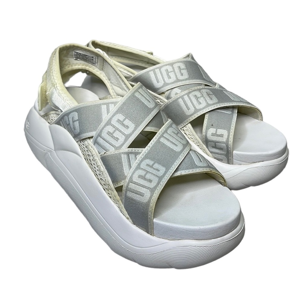 Ugg La Cloud Slingback Runner White Platform Sand… - image 1